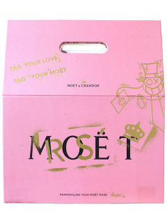 Kit Champagne Mot Magnun Rose Tag Your Love 1,5L
