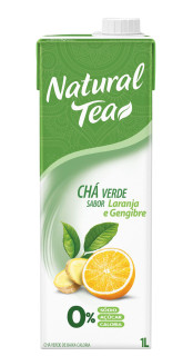 Ch Verde Natural Tea Laranja e Gengibre 1L