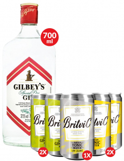 Combo Gin Gilbey's + 5 Britvic