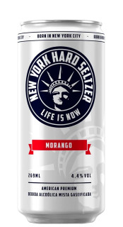 Drink Pronto New York Hard Seltzer Morango Lata 269ml