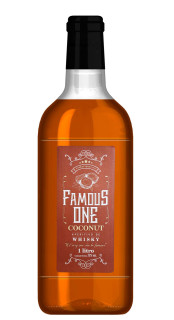 Aperitivo de Whisky Famous One Coconut 1L