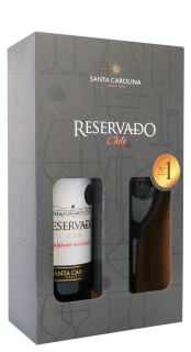 Kit Vinho Santa Carolina Reservado Cabernet Sauvignon 750ml com 1 Taa Exclusiva