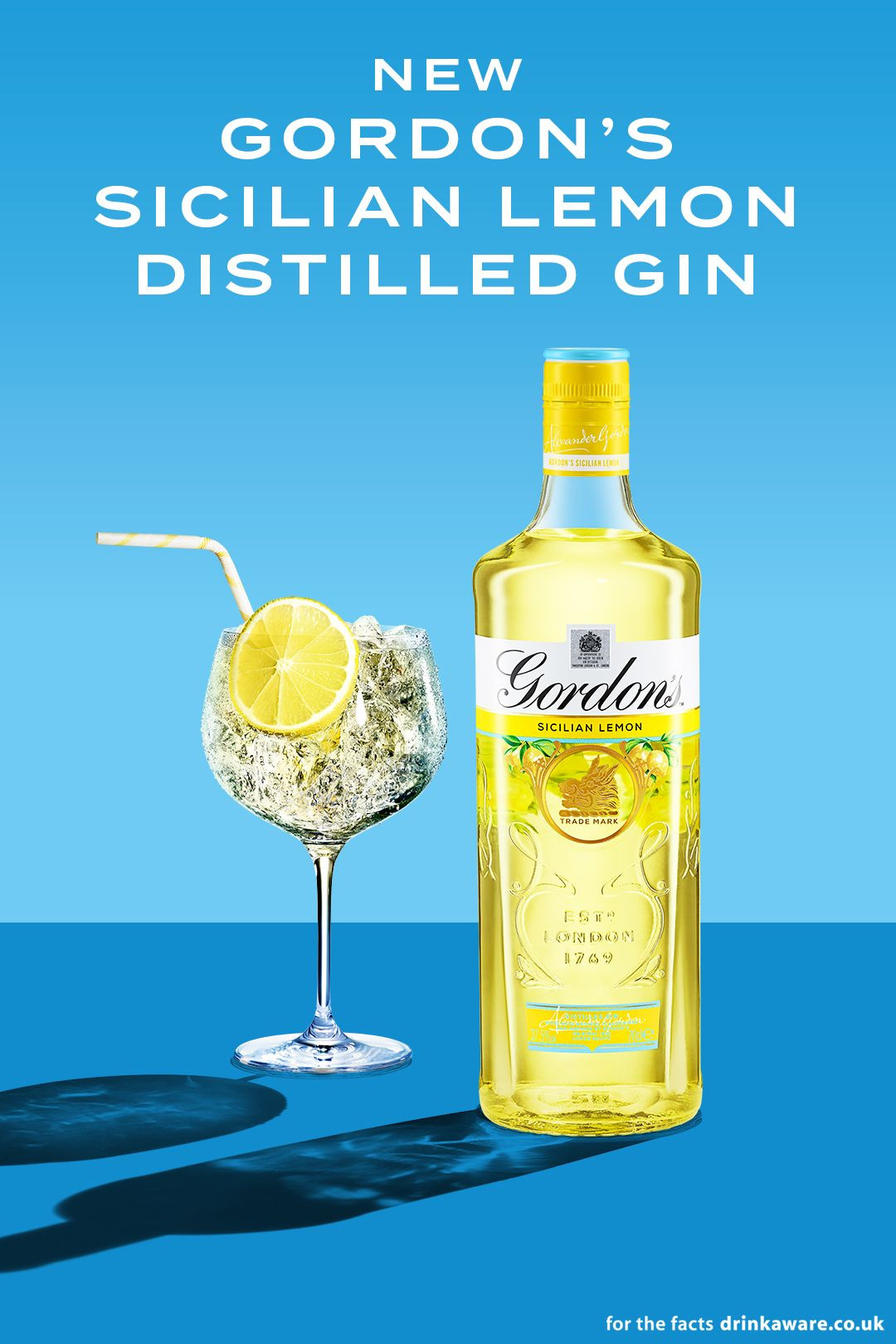 Gordon\'s Sicilian Lemon Distilled Gin, gordons gin