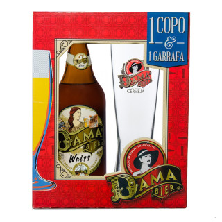 Kit Cerveja Dama Bier Weiss 600ml com 01 Copo Exclusivo