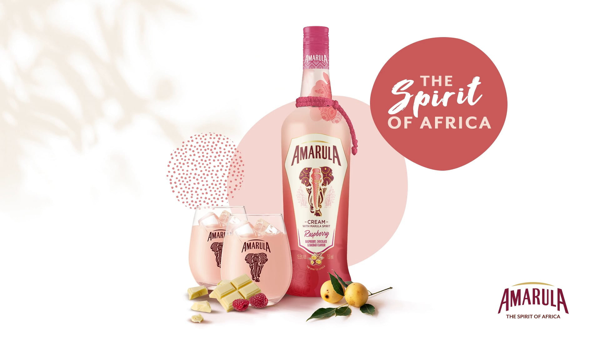 Licor Amarula Raspberry, Flavour 750ml Baobab & Chocolate Bebidas Imigrantes 