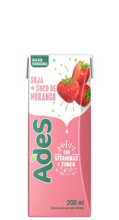 Bebida de Soja Sabor Morango Ades 200ml